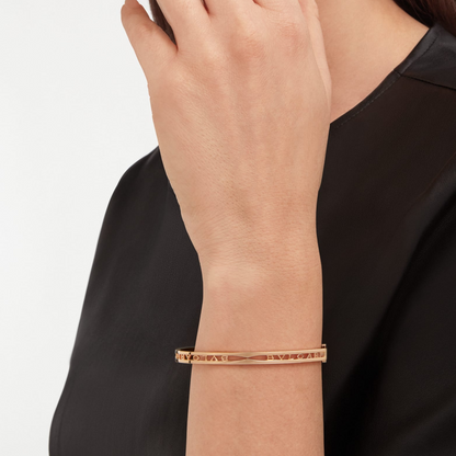 [Panda Jewelry]ZERO 1 SPIRAL LOGO PINK GOLD BRACELET