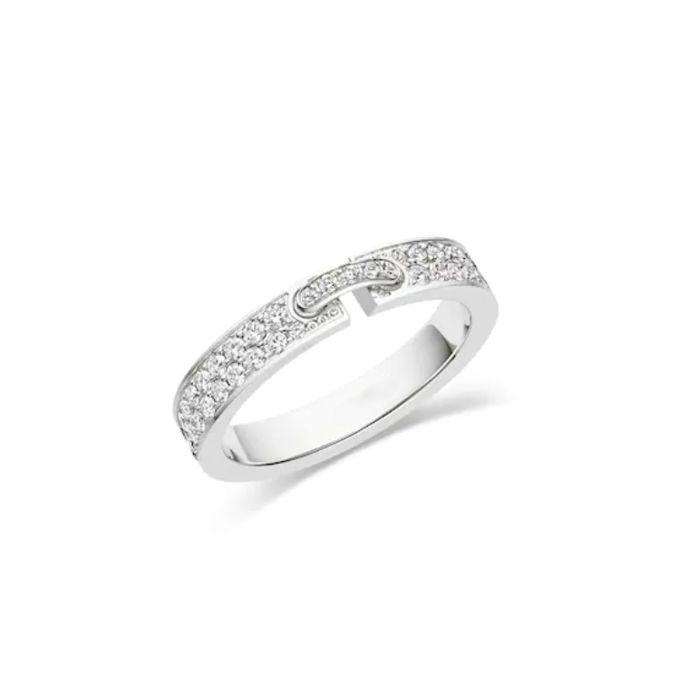 [Panda Jewelry]ALLIANCE LIENS VIDENCE PAVED DIAMOND 4MM RING