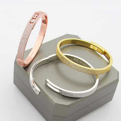 [Panda Jewelry]Move Noa Full Pav茅 Diamond Bangle Bracelet