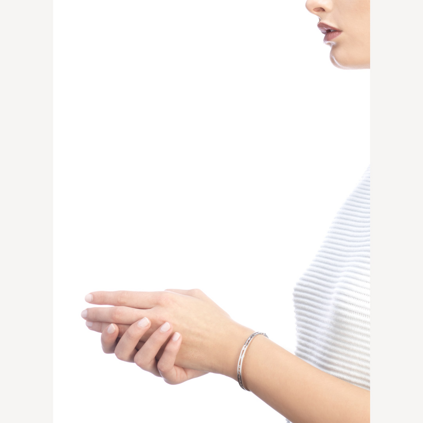 [Panda Jewelry]ZERO 1 SPIRAL LOGO SILVER BRACELET
