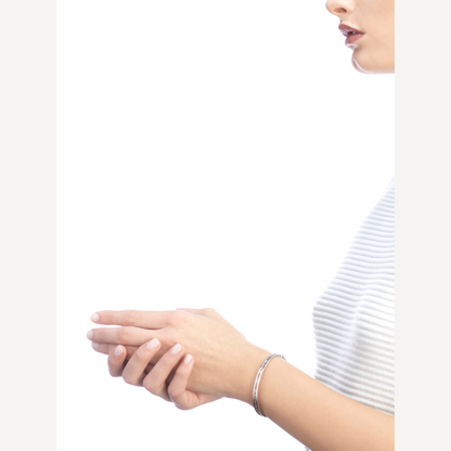 [Panda Jewelry]ZERO 1 SPIRAL LOGO SILVER BRACELET