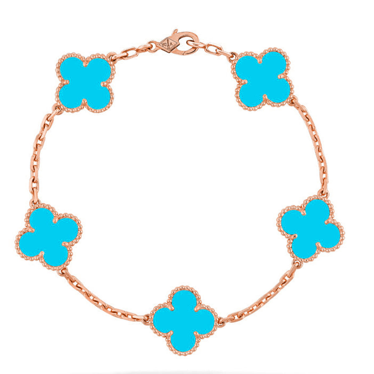 [Panda Jewelry] CLOVER 5 MOTIF TURQUOISE BRACELET COLLECTION