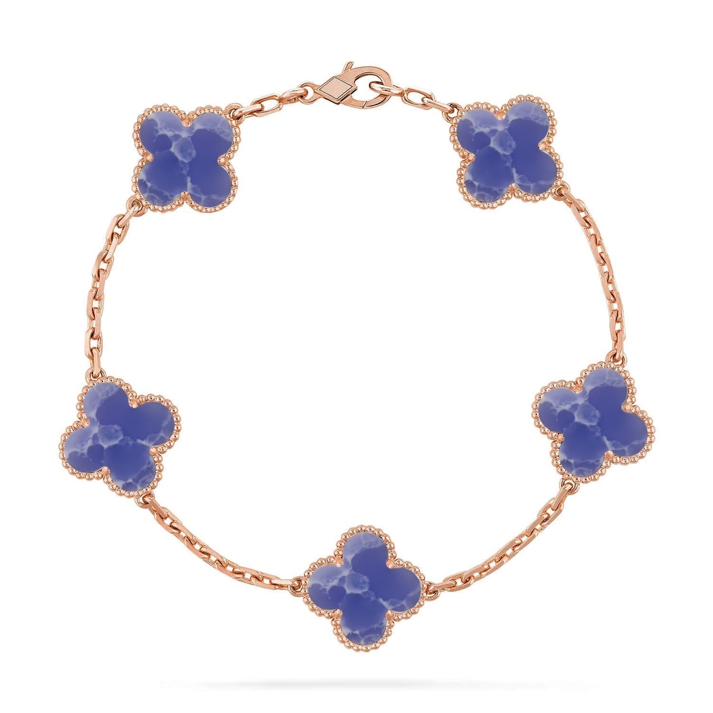 [Panda Jewelry]CLOVER 5 MOTIF BLUE VEINS BRACELET COLLECTION