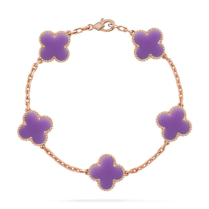 [Panda Jewelry]CLOVER 5 MOTIF LIGHT PURPLE BRACELET COLLECTION
