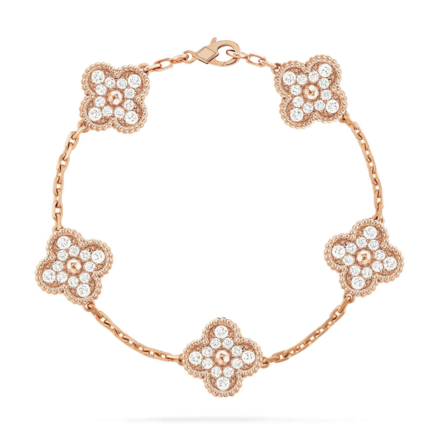 [StPanda Jewelryar Jewelry] CLOVER 5 MOTIF FULL DIAMOND BRACELET COLLECTION
