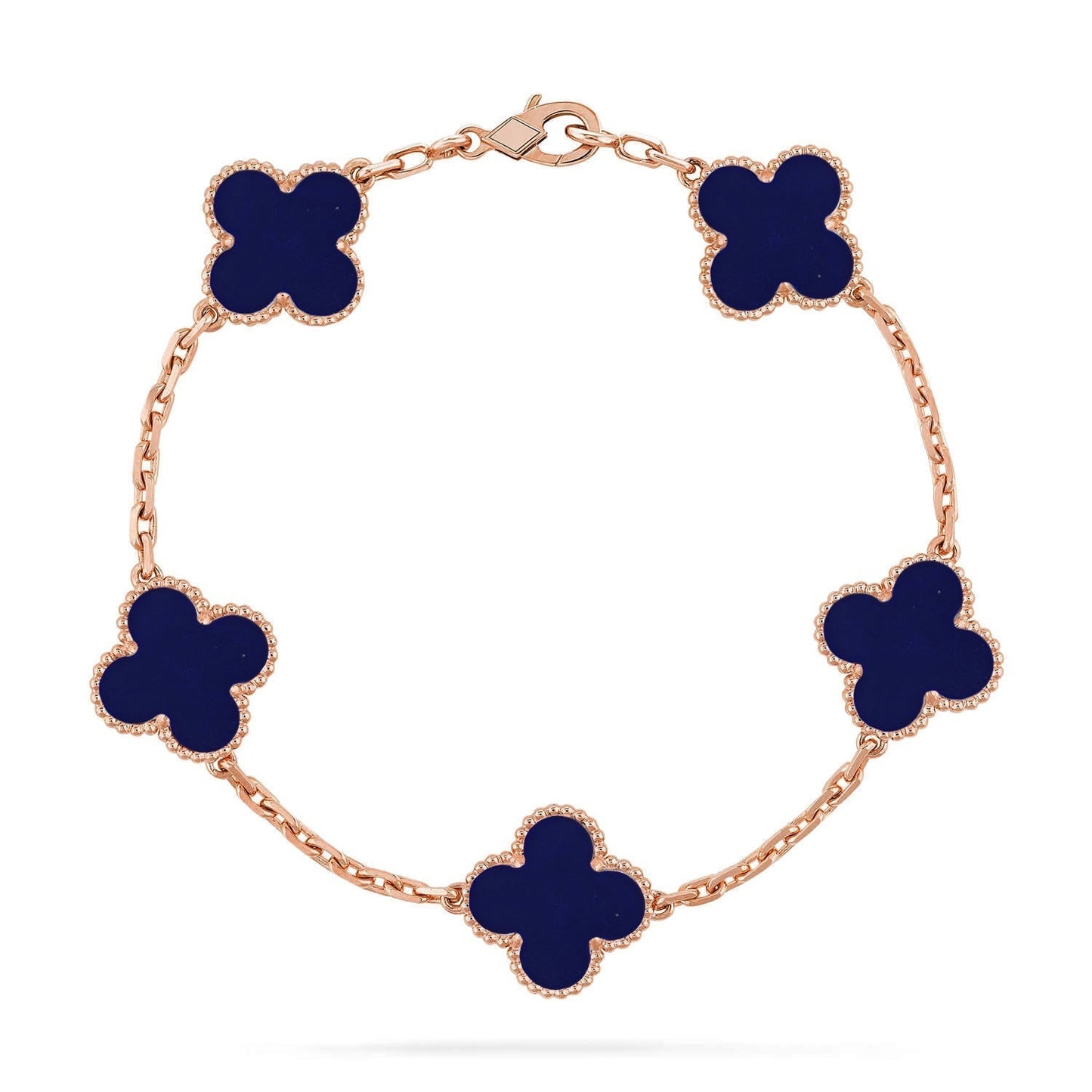 [Panda Jewelry]CLOVER 5 MOTIF LAPIS LAZULI BRACELET COLLECTION
