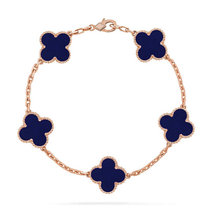 [Panda Jewelry]CLOVER 5 MOTIF LAPIS LAZULI BRACELET COLLECTION