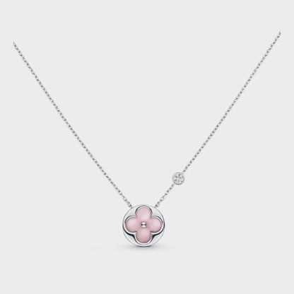 [Panda Jewelry]SUN MOTIF PINK MOP SILVER BRACELET