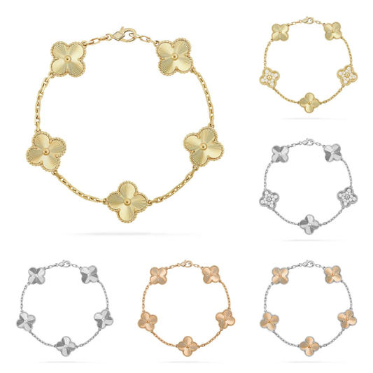 [Panda Jewelry] CLOVER 5 MOTIF LASER BRACELET COLLECTION