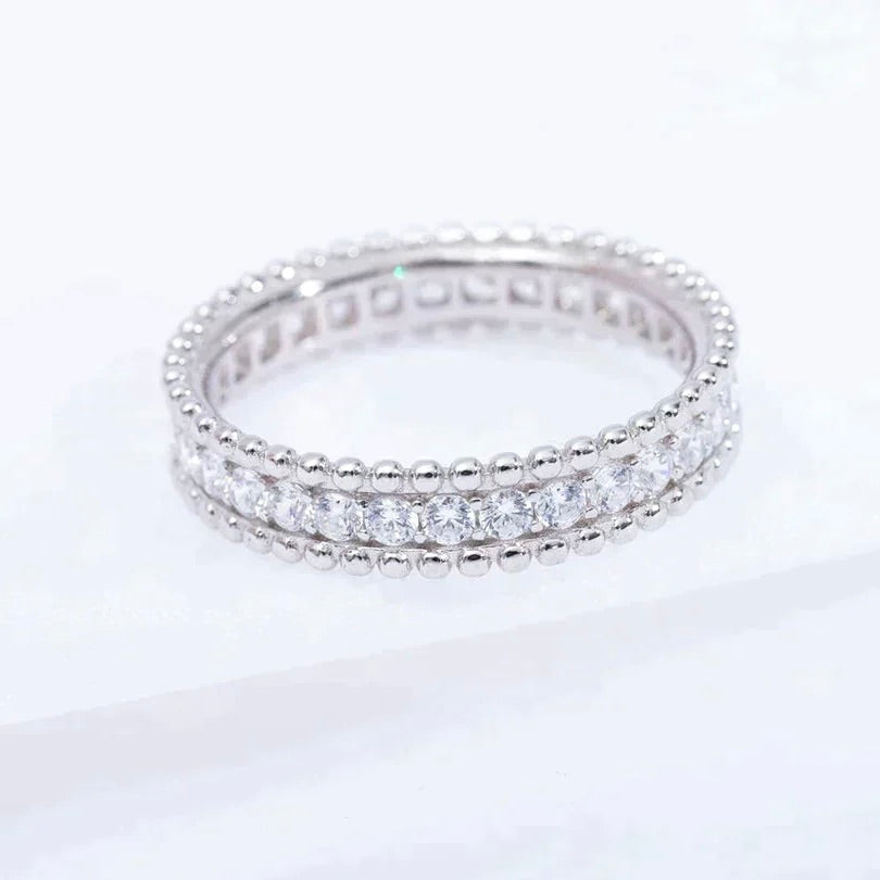 [Panda Jewelry]PERLEE DIAMOND SILVER RING