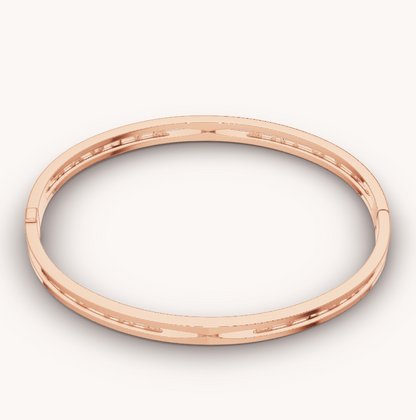 [Panda Jewelry]ZERO 1 SPIRAL LOGO PINK GOLD BRACELET