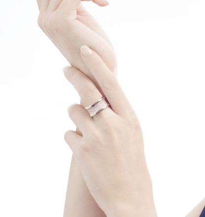 [Panda Jewelry]ZERO 1 WITH PAVED DIAMONDS ON THE SPIRAL RING