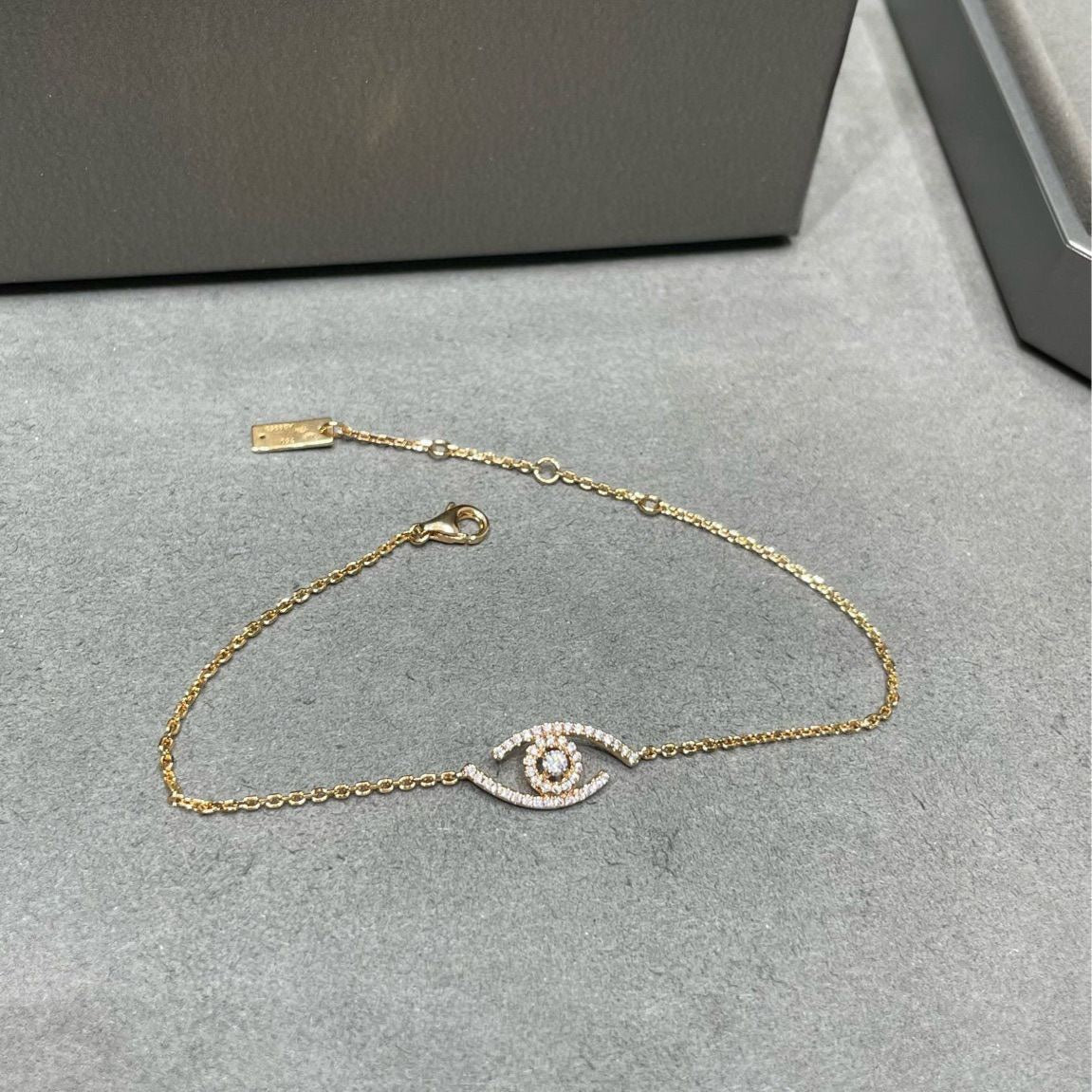 [Panda Jewelry]Lucky Eye Pave-Set Diamond Bracelet