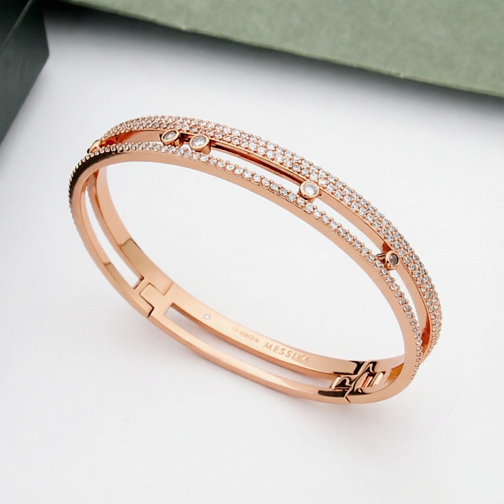 [Panda Jewelry]Move Romane pav茅 bangle