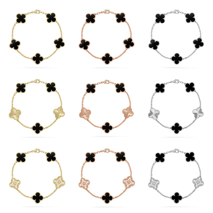 [Panda Jewelry] CLOVER 5 MOTIF ONYXS BRACELET COLLECTION