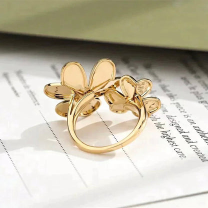 [Panda Jewelry]CLOVER COMOS GOLD DIAMOND RING