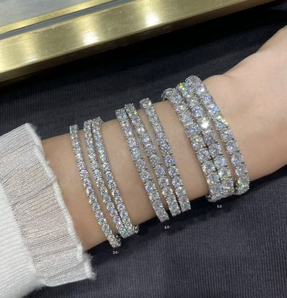 [Panda Jewelry jewelrys]TENNIS BRACELET WITH FULL DIAMOND SETTING