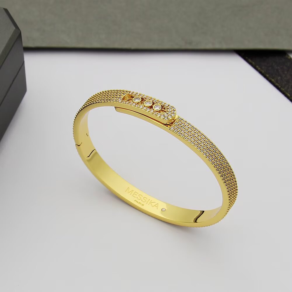 [Panda Jewelry]Move Noa Full Pav茅 Diamond Bangle Bracelet