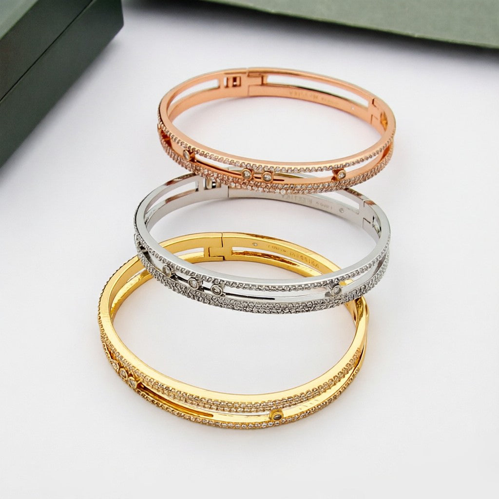 [Panda Jewelry]Move Romane pav茅 bangle
