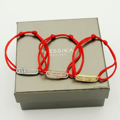 [Panda Jewelry]Messika Care(s) pink cord pav茅 bracelet