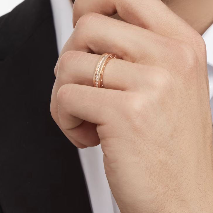 [Panda Jewelry]ZERO 1 ONE-BAND PAVED DIAMONDS ON THE SPIRAL RING