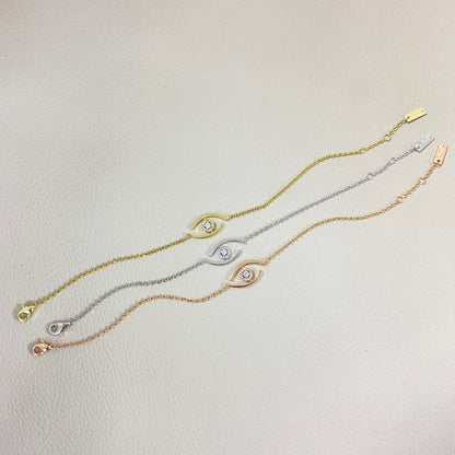 [Panda Jewelry]Lucky Eye Pave-Set Diamond Bracelet