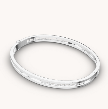 [Panda Jewelry]ZERO 1 SPIRAL LOGO SILVER BRACELET