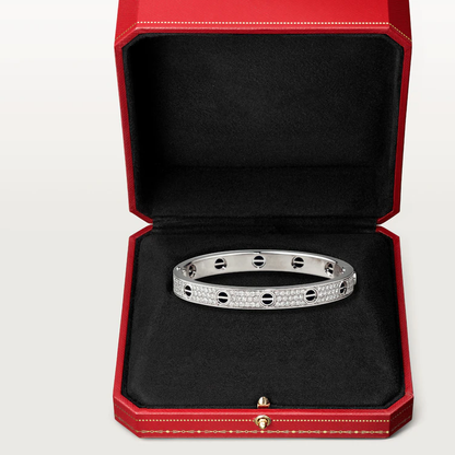 [Panda Jewelry]LOVE BRACELET 6.1MM DIAMOND-PAVED CERAMIC