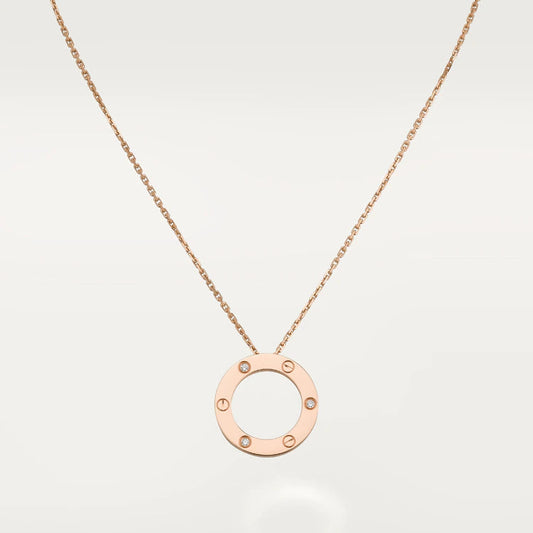 [Panda Jewelry]LOVE NECKLACE 16MM 3 DIAMONDS