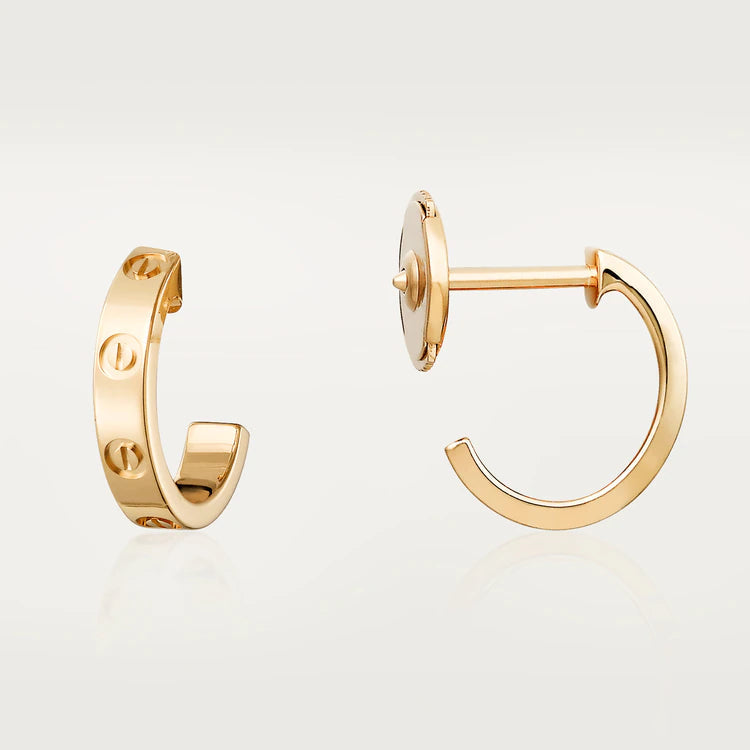 [Panda Jewelry]LOVE EARRINGS 2.65MM PINK GOLD