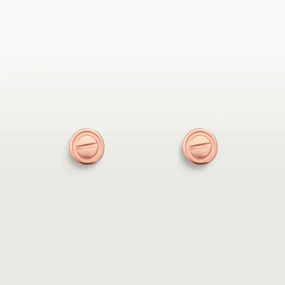 [Panda Jewelry]LOVE EARRINGS PINK GOLD 10MM