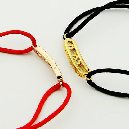 [Panda Jewelry]Messika Care(s) pink cord pav茅 bracelet