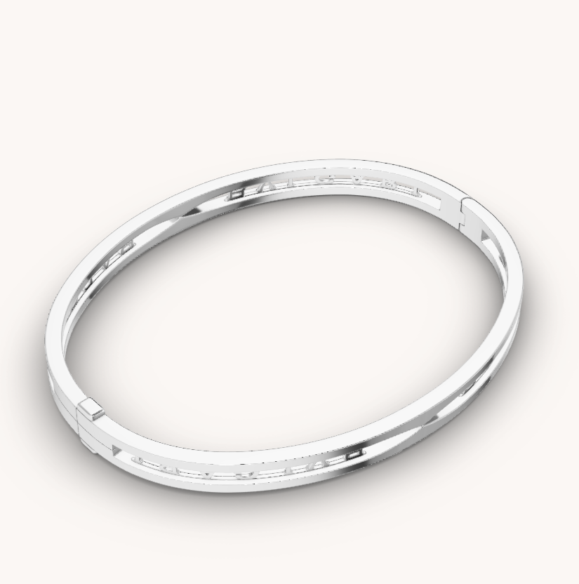 [Panda Jewelry]ZERO 1 SPIRAL LOGO SILVER BRACELET
