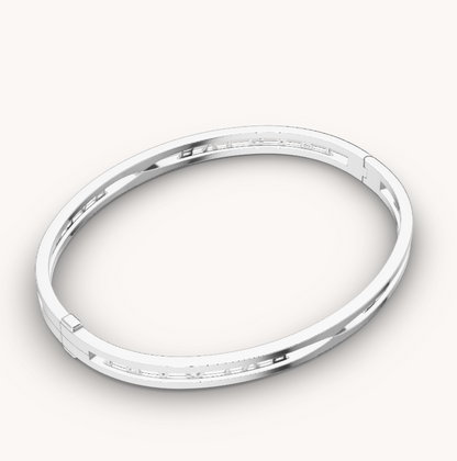 [Panda Jewelry]ZERO 1 SPIRAL LOGO SILVER BRACELET