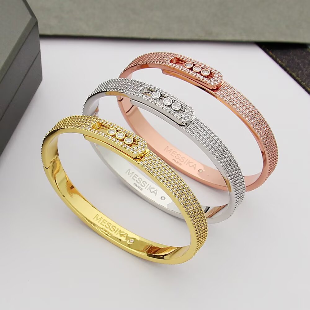 [Panda Jewelry]Move Noa Full Pav茅 Diamond Bangle Bracelet