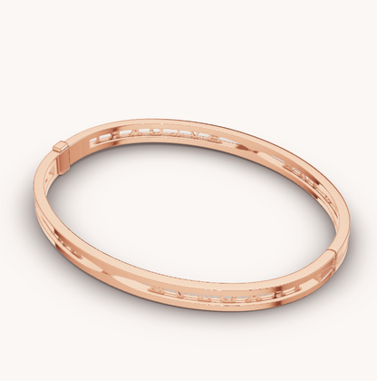 [Panda Jewelry]ZERO 1 SPIRAL LOGO PINK GOLD BRACELET