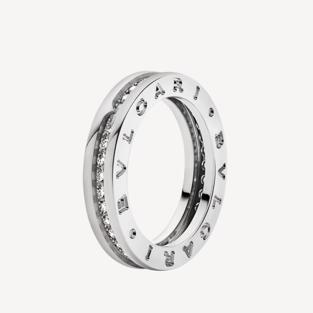 [Panda Jewelry]ZERO 1 ONE-BAND PAVED DIAMONDS ON THE SPIRAL RING