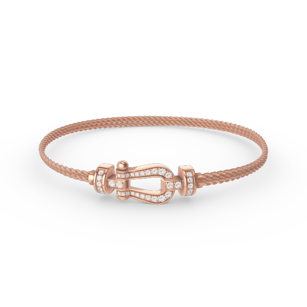 [Panda Jewelry]FORCE SMALL HORSESHOE  DIAMOND CHAIN ROPE BRACELET