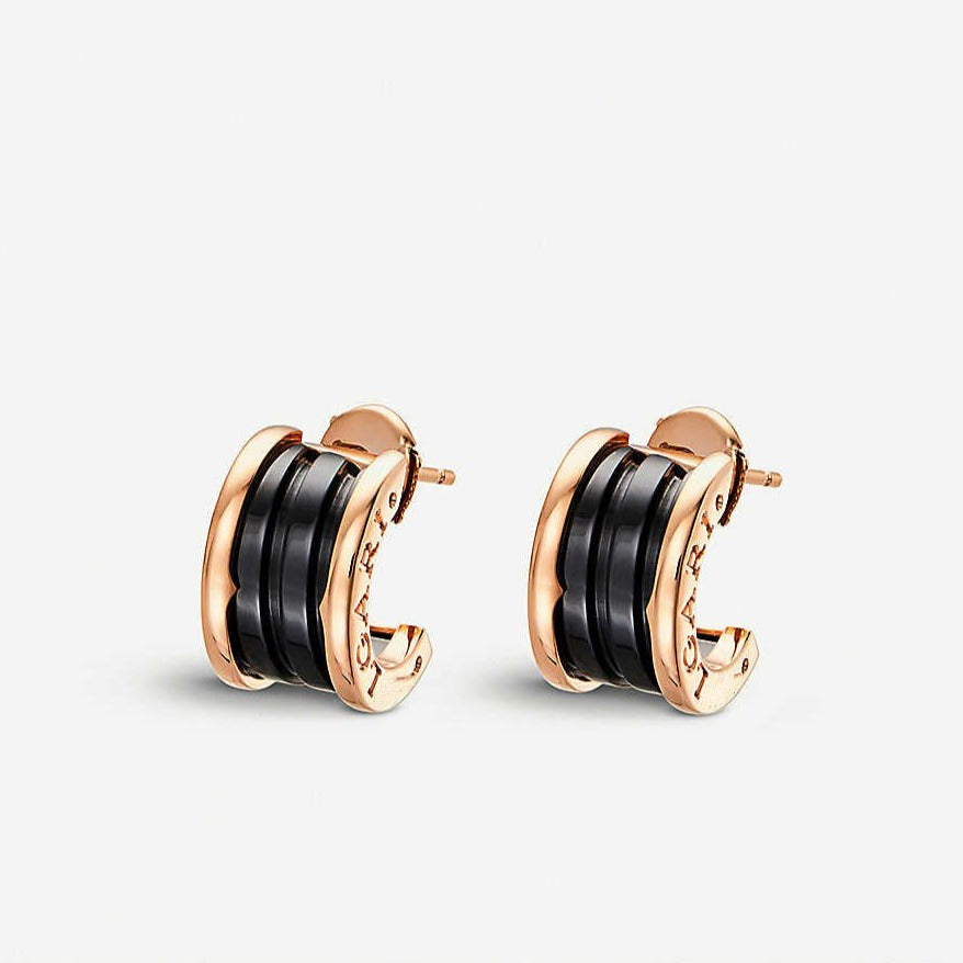 [Panda Jewelry]ZERO 1 PINK GOLD CERAMIC EARRINGS