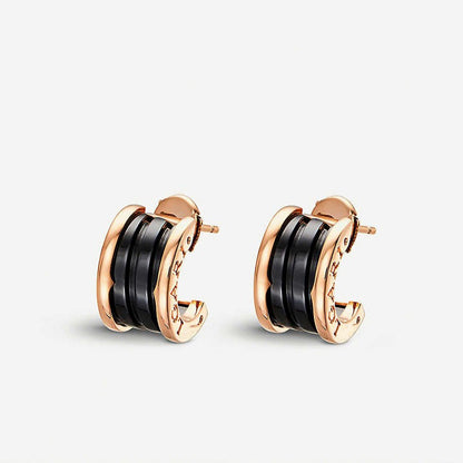[Panda Jewelry]ZERO 1 PINK GOLD CERAMIC EARRINGS