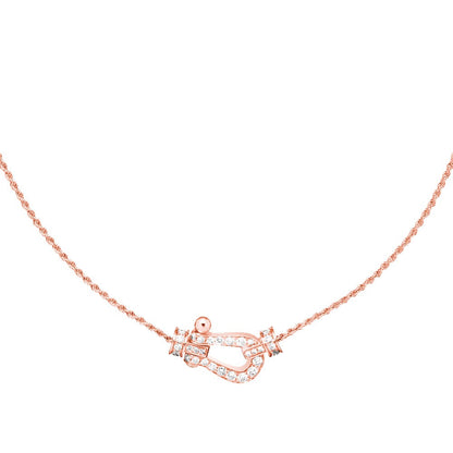 [Panda Jewelry]FORCE 10 PINK GOLD DIAMOND NECKLACE