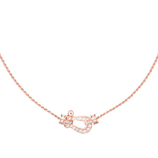 [Panda Jewelry]FORCE 10 PINK GOLD DIAMOND NECKLACE