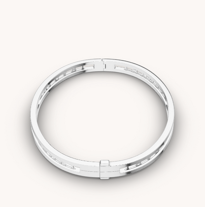 [Panda Jewelry]ZERO 1 SPIRAL LOGO SILVER BRACELET