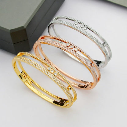 [Panda Jewelry]Move Romane pav茅 bangle