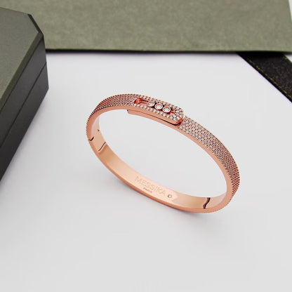 [Panda Jewelry]Move Noa Full Pav茅 Diamond Bangle Bracelet