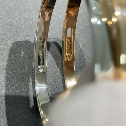 [Panda Jewelry]Move Noa Rose Gold Pav茅 Diamond Bangle Bracelet