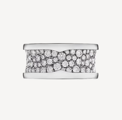 [Panda Jewelry]ZERO 1 WITH PAVED DIAMONDS ON THE SPIRAL RING