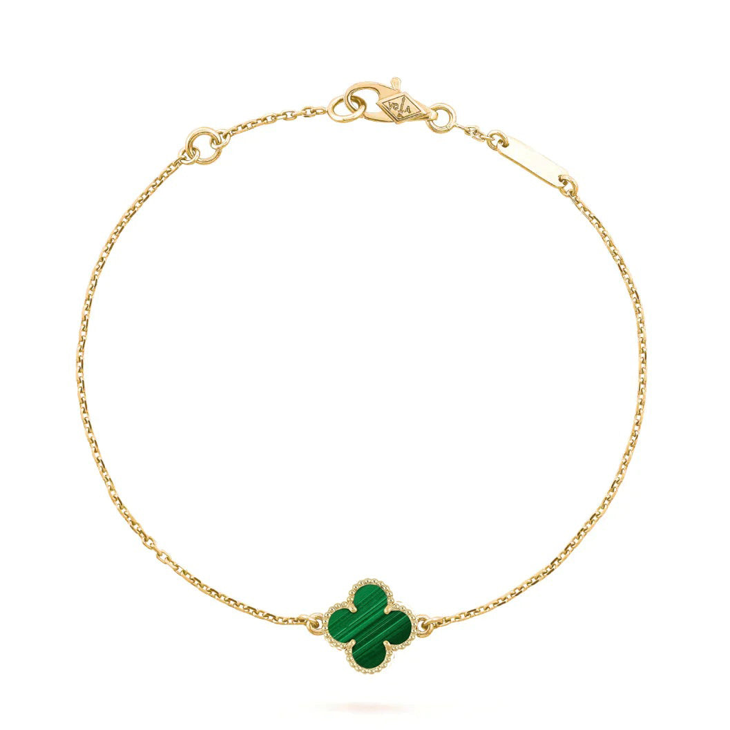 [Panda Jewelry]CLOVER BRACELET MALACHITE 1 MOTIF