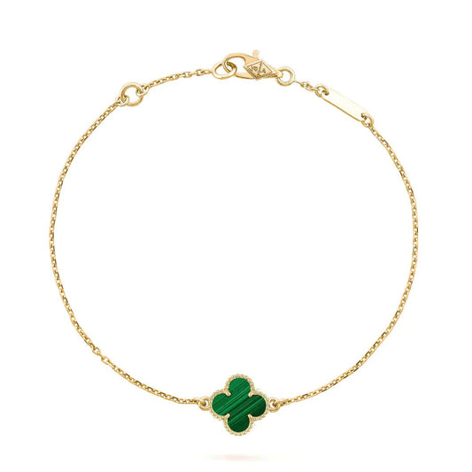 [Panda Jewelry]CLOVER BRACELET MALACHITE 1 MOTIF