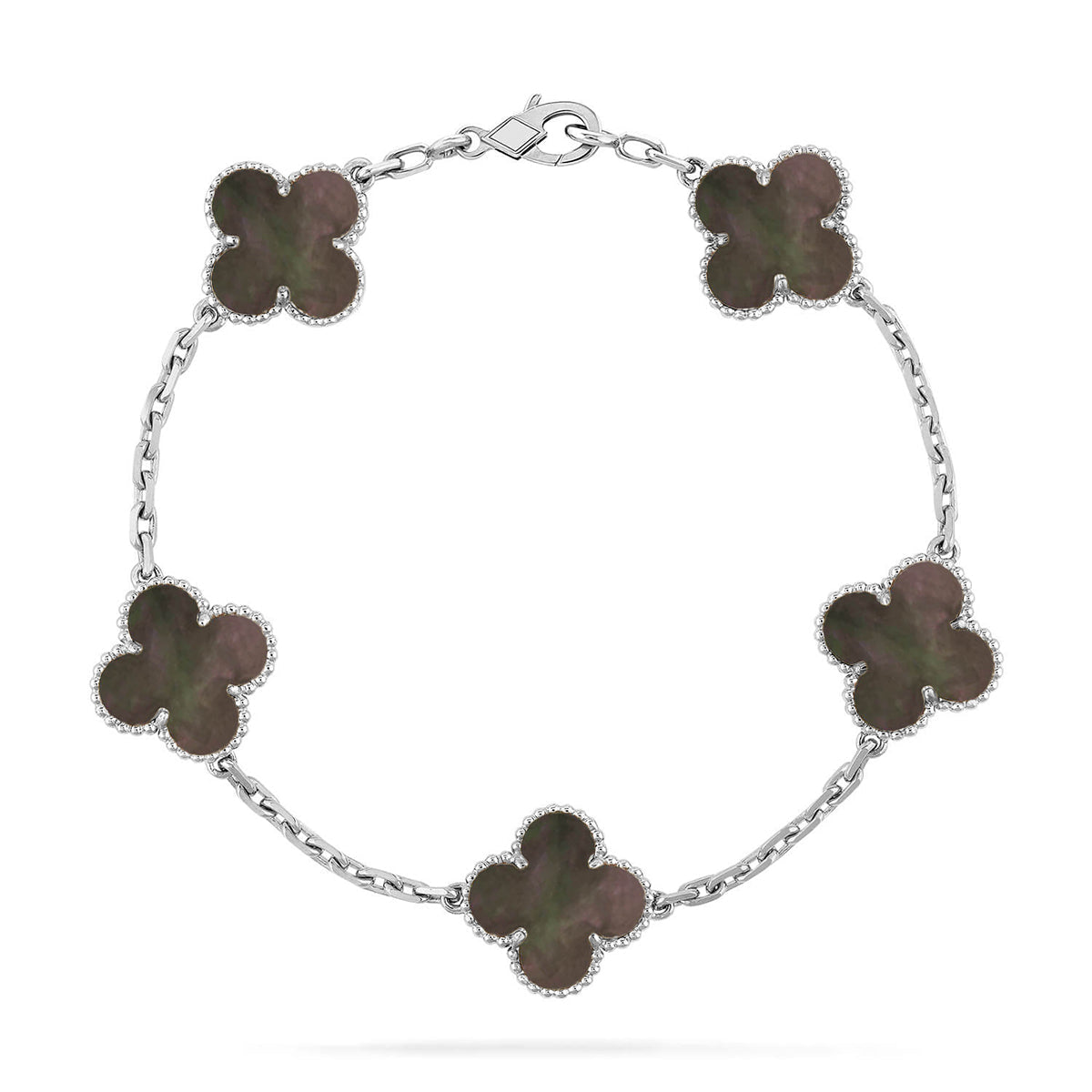 [Panda Jewelry] CLOVER 5 MOTIF GRAY MOP BRACELET COLLECTION